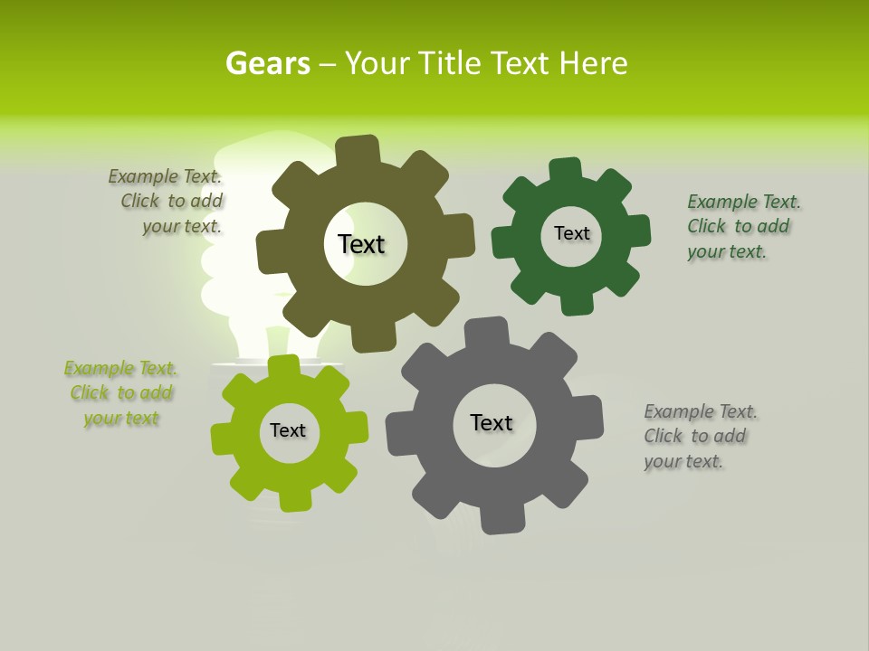 Business Fluorescent Power PowerPoint Template