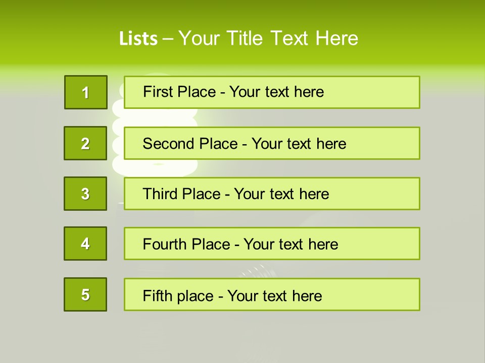 Business Fluorescent Power PowerPoint Template