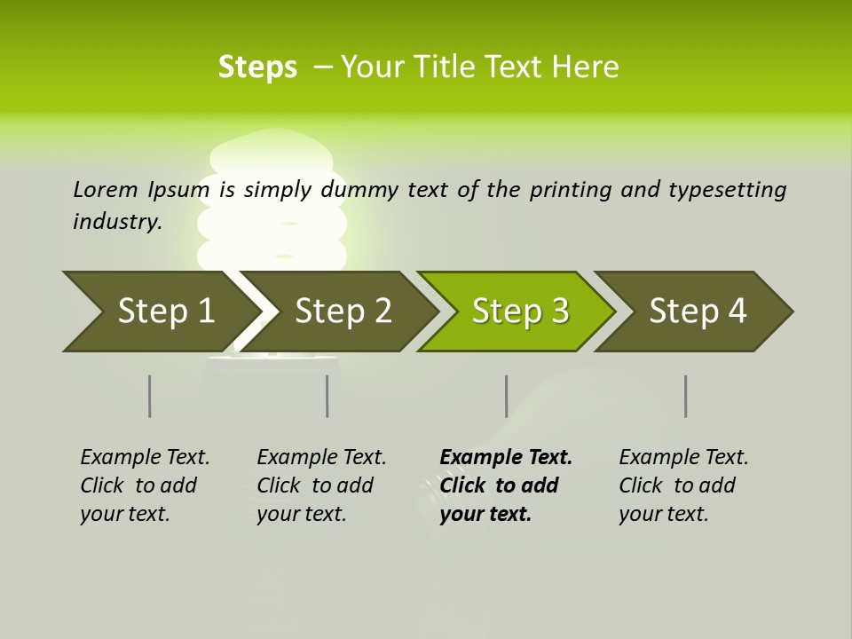 Business Fluorescent Power PowerPoint Template