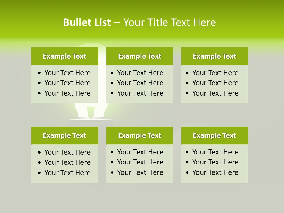 Business Fluorescent Power PowerPoint Template