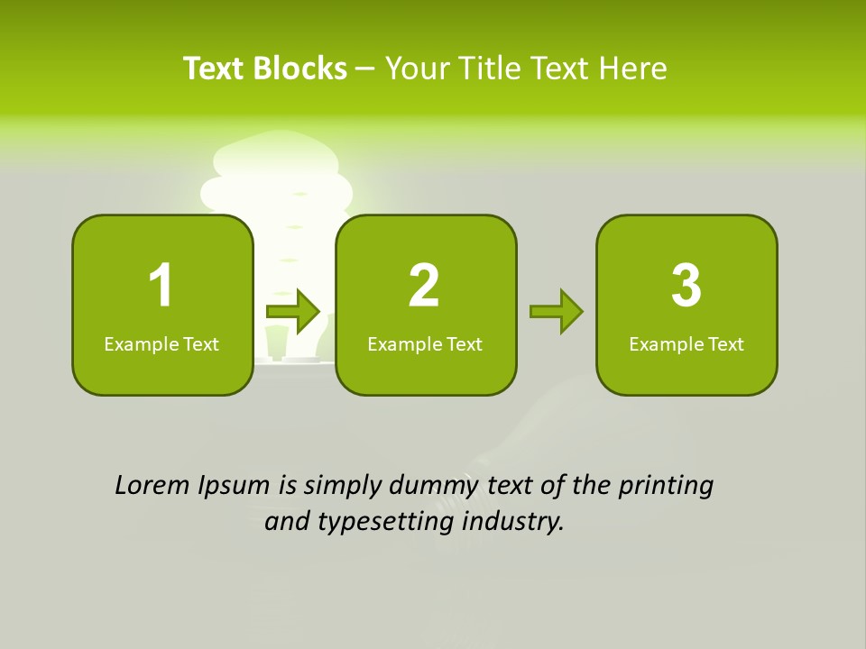 Business Fluorescent Power PowerPoint Template