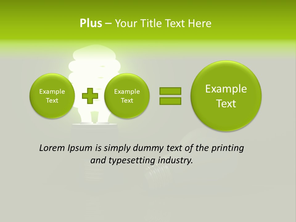 Business Fluorescent Power PowerPoint Template