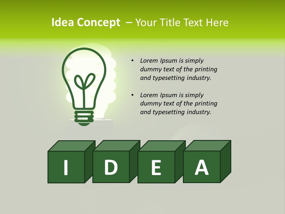 Business Fluorescent Power PowerPoint Template