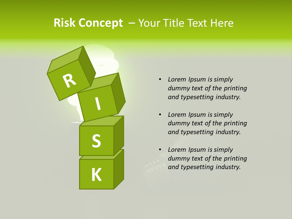 Business Fluorescent Power PowerPoint Template