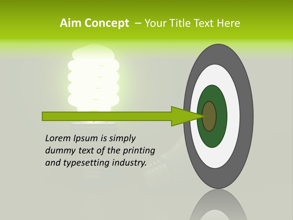 Business Fluorescent Power PowerPoint Template