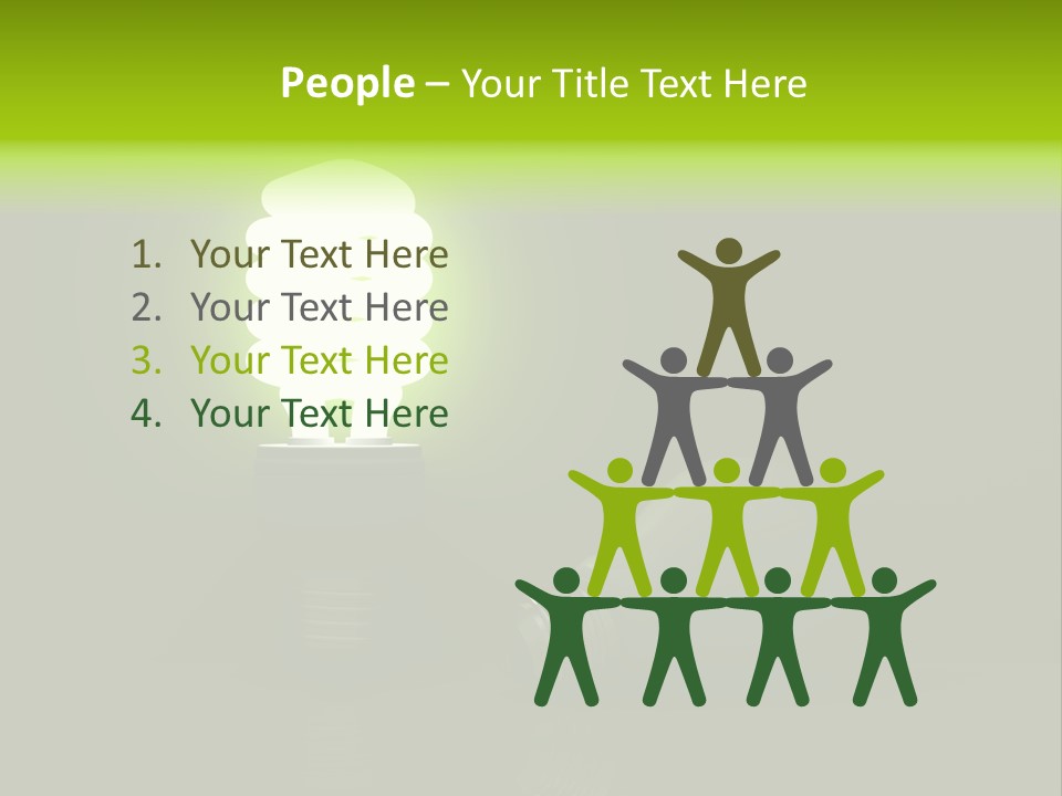 Business Fluorescent Power PowerPoint Template