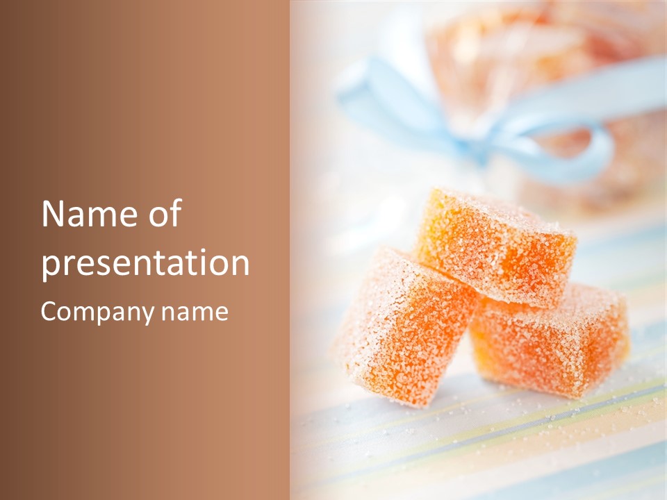 Fresh Peach Fructose PowerPoint Template