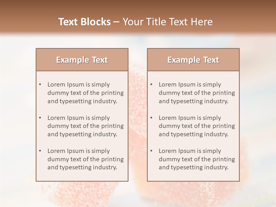 Fresh Peach Fructose PowerPoint Template