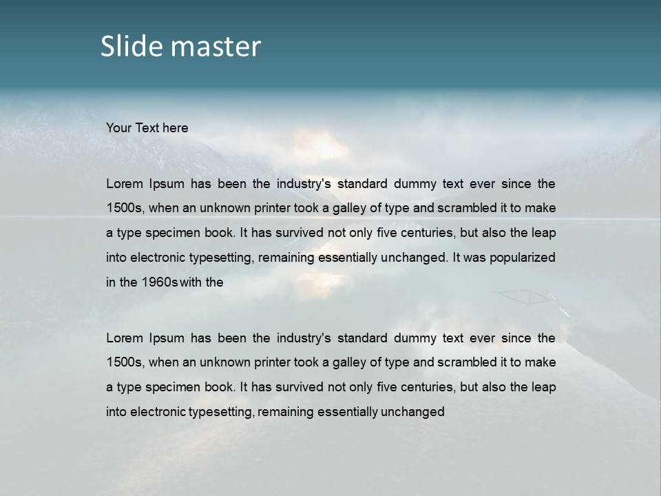 Water Reflections Plansee PowerPoint Template