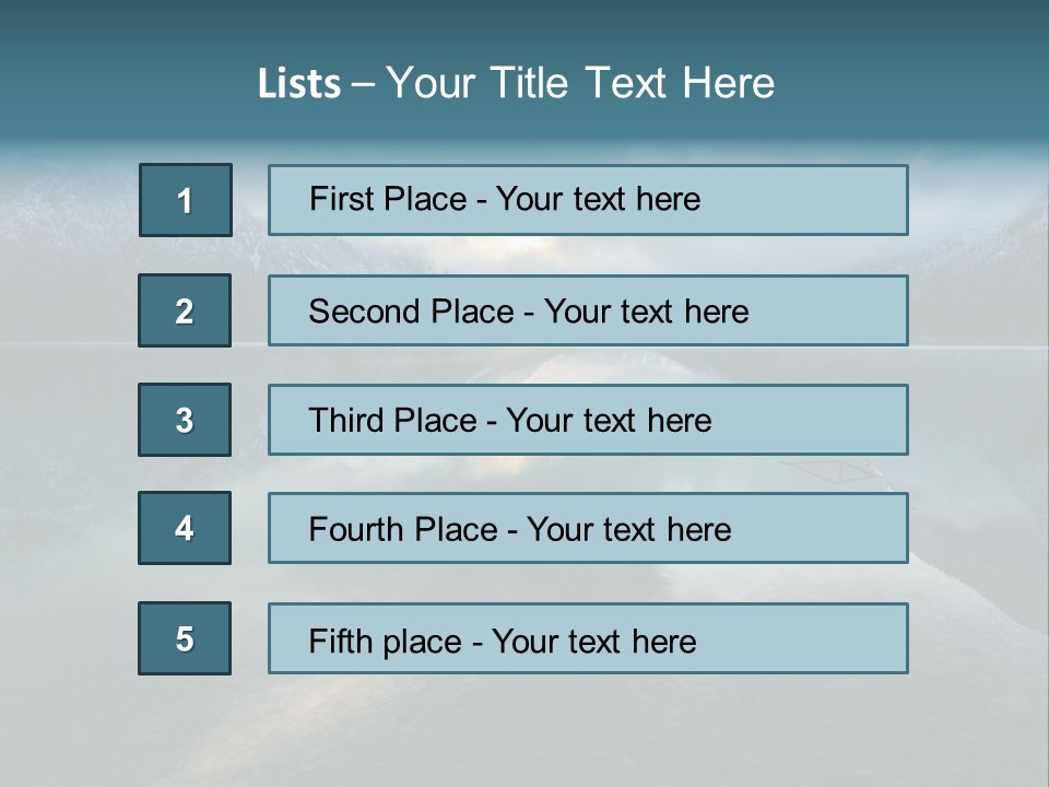 Water Reflections Plansee PowerPoint Template