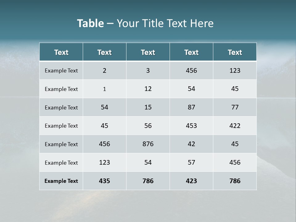 Water Reflections Plansee PowerPoint Template