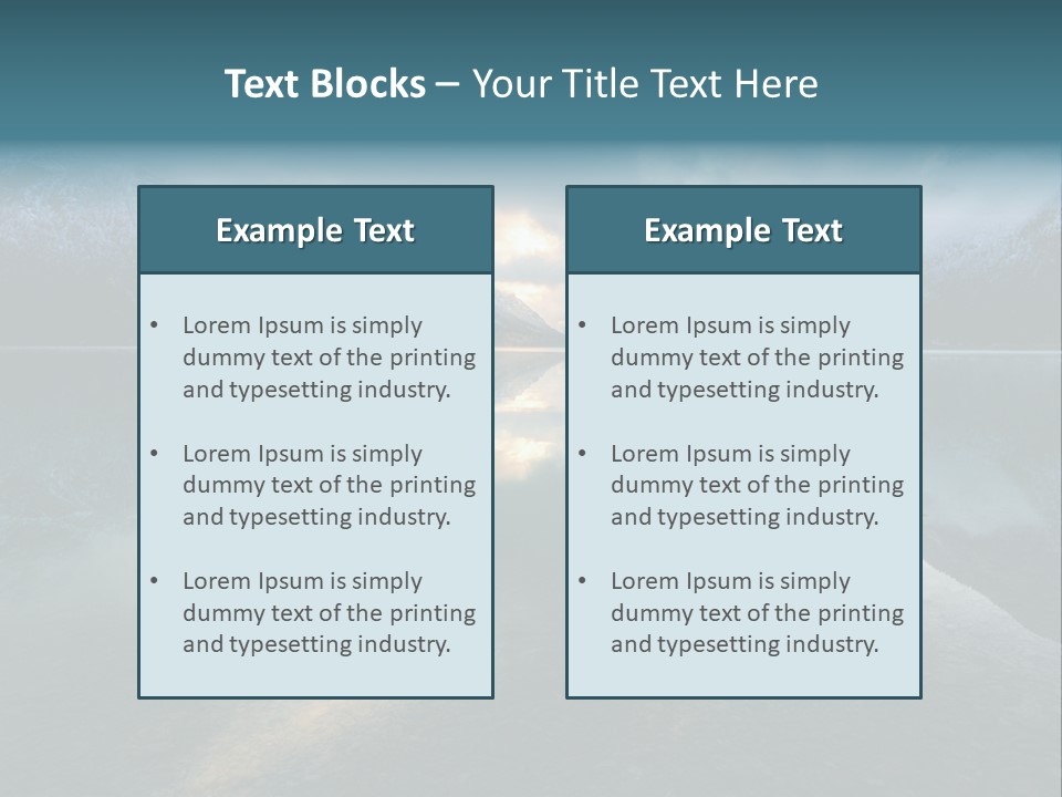 Water Reflections Plansee PowerPoint Template