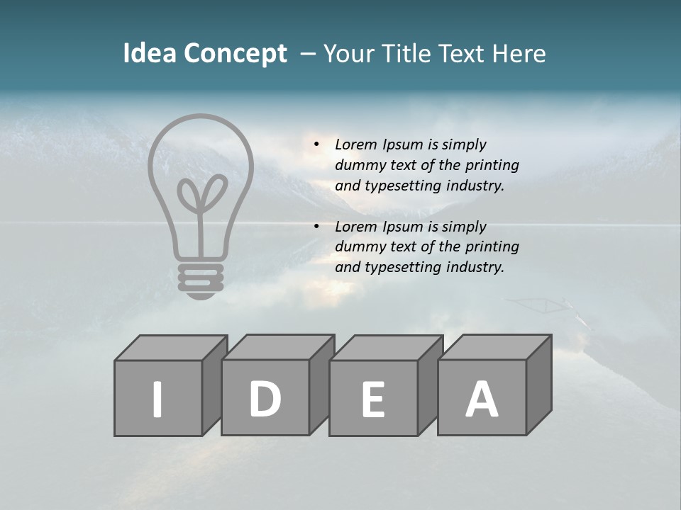 Water Reflections Plansee PowerPoint Template