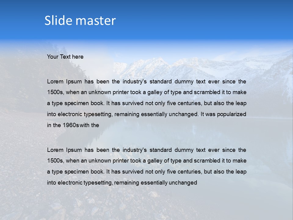 Reflections Landschaften Austria PowerPoint Template