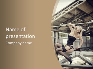 Bielizna Kobieta Romantyczna PowerPoint Template