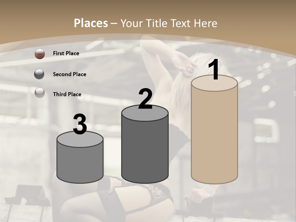 Bielizna Kobieta Romantyczna PowerPoint Template