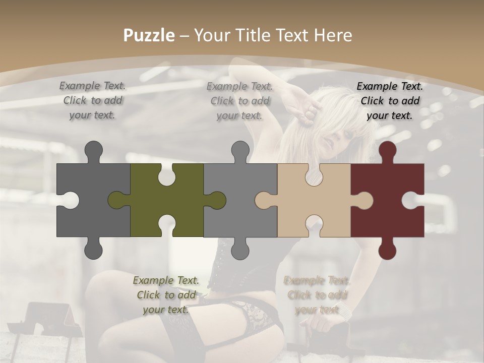 Bielizna Kobieta Romantyczna PowerPoint Template