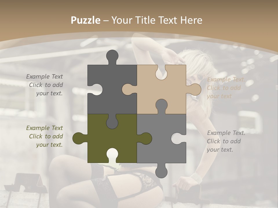 Bielizna Kobieta Romantyczna PowerPoint Template