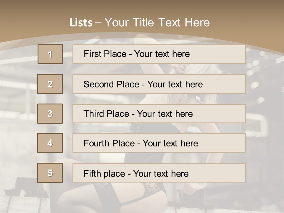 Bielizna Kobieta Romantyczna PowerPoint Template