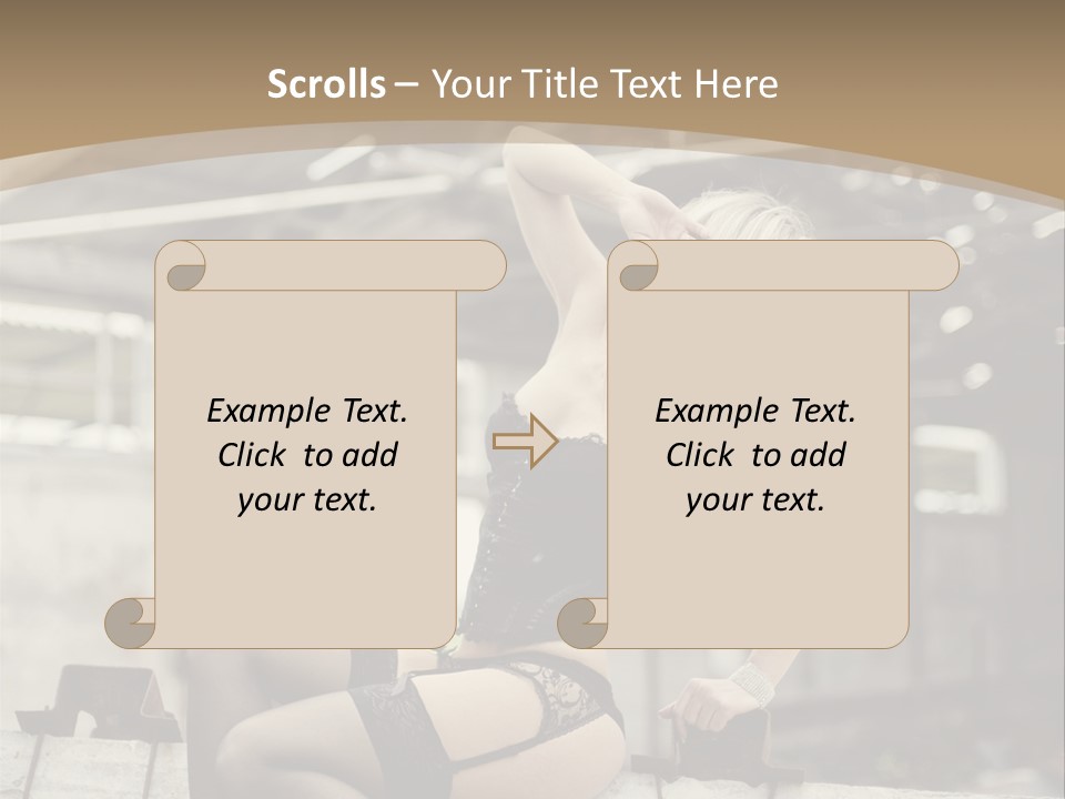 Bielizna Kobieta Romantyczna PowerPoint Template