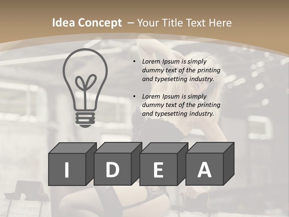 Bielizna Kobieta Romantyczna PowerPoint Template