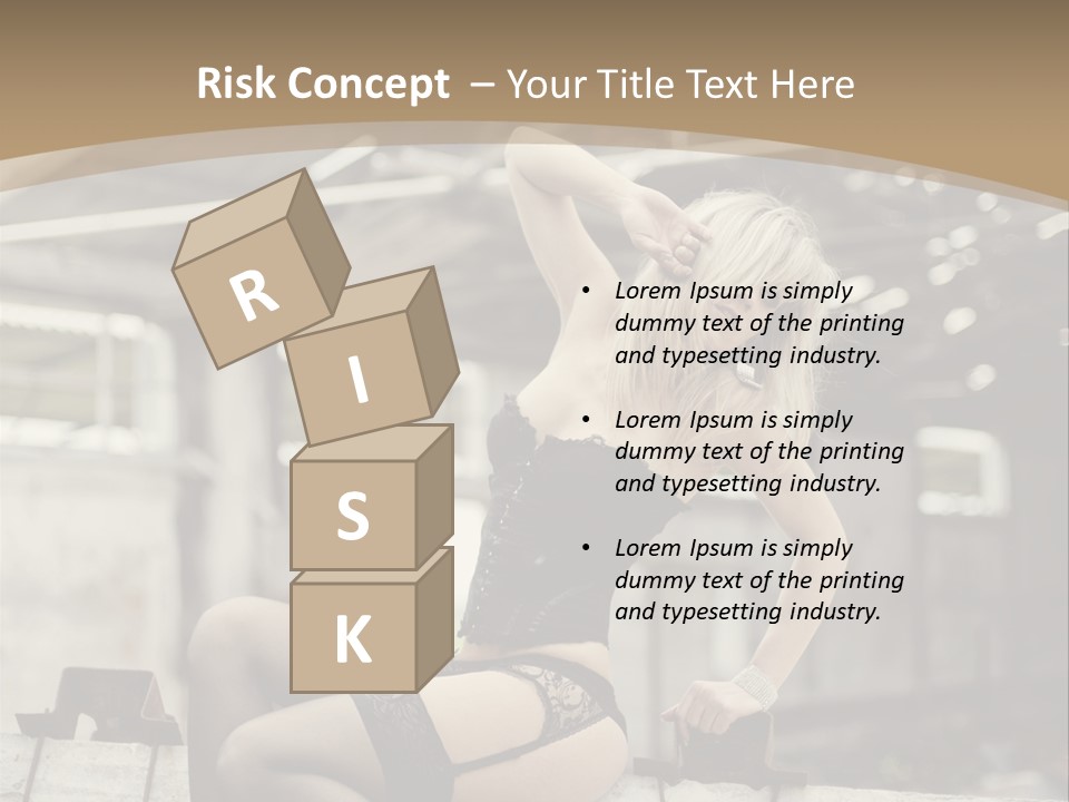 Bielizna Kobieta Romantyczna PowerPoint Template