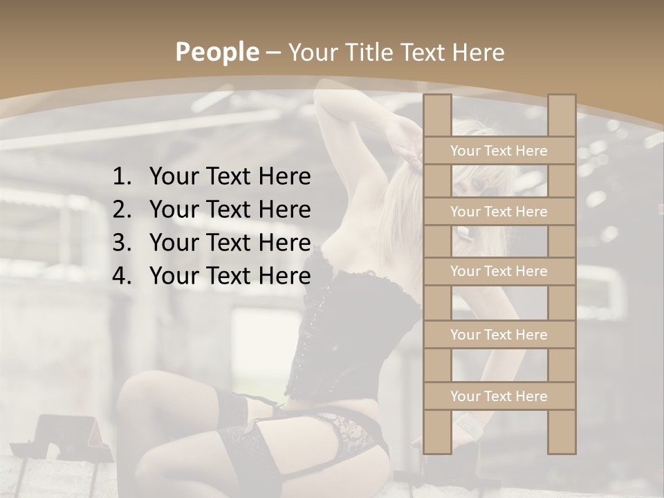 Bielizna Kobieta Romantyczna PowerPoint Template