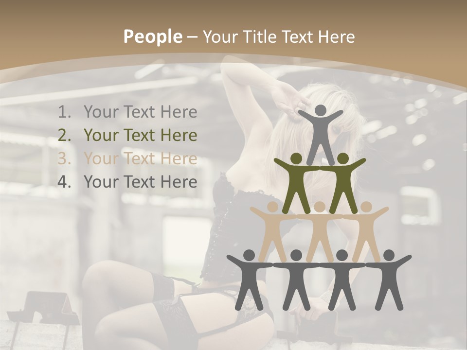 Bielizna Kobieta Romantyczna PowerPoint Template