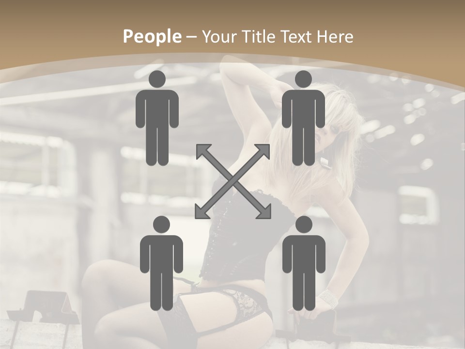 Bielizna Kobieta Romantyczna PowerPoint Template