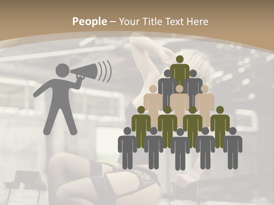 Bielizna Kobieta Romantyczna PowerPoint Template