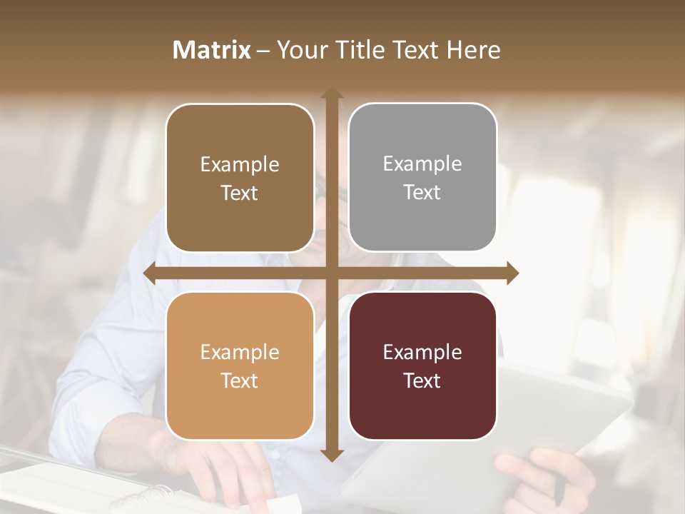 Blue Shirt Office Home Office PowerPoint Template