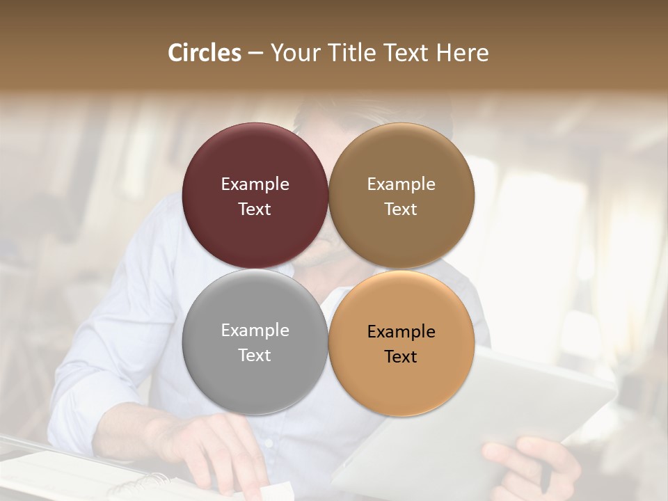 Blue Shirt Office Home Office PowerPoint Template