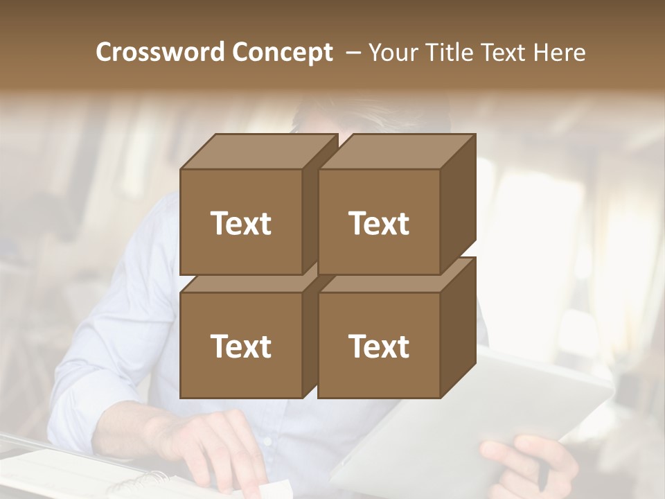 Blue Shirt Office Home Office PowerPoint Template