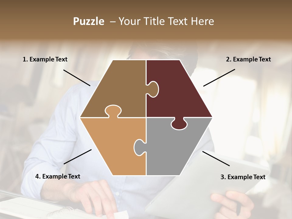 Blue Shirt Office Home Office PowerPoint Template