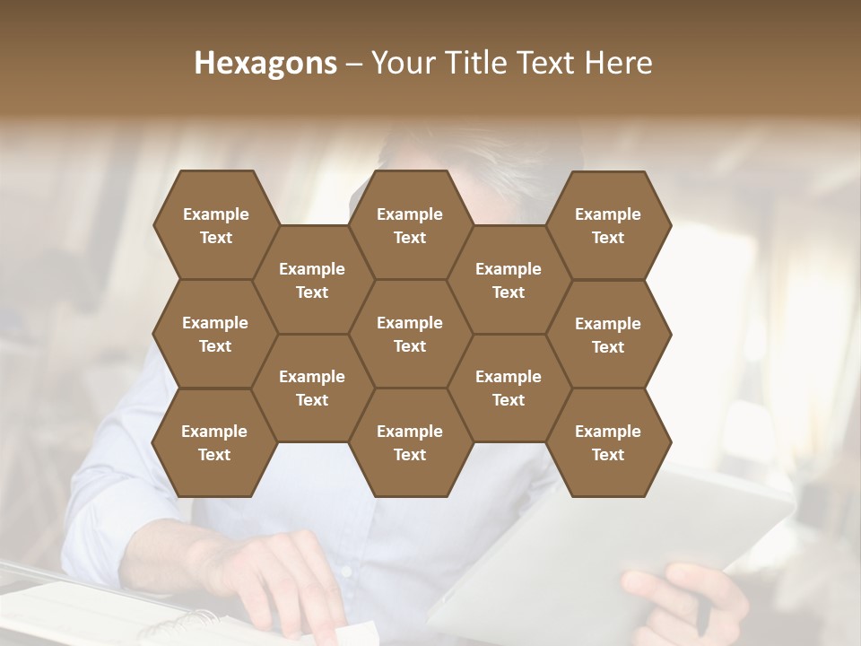 Blue Shirt Office Home Office PowerPoint Template