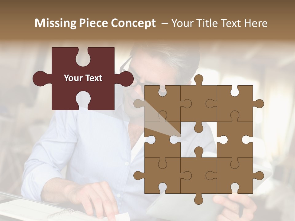 Blue Shirt Office Home Office PowerPoint Template