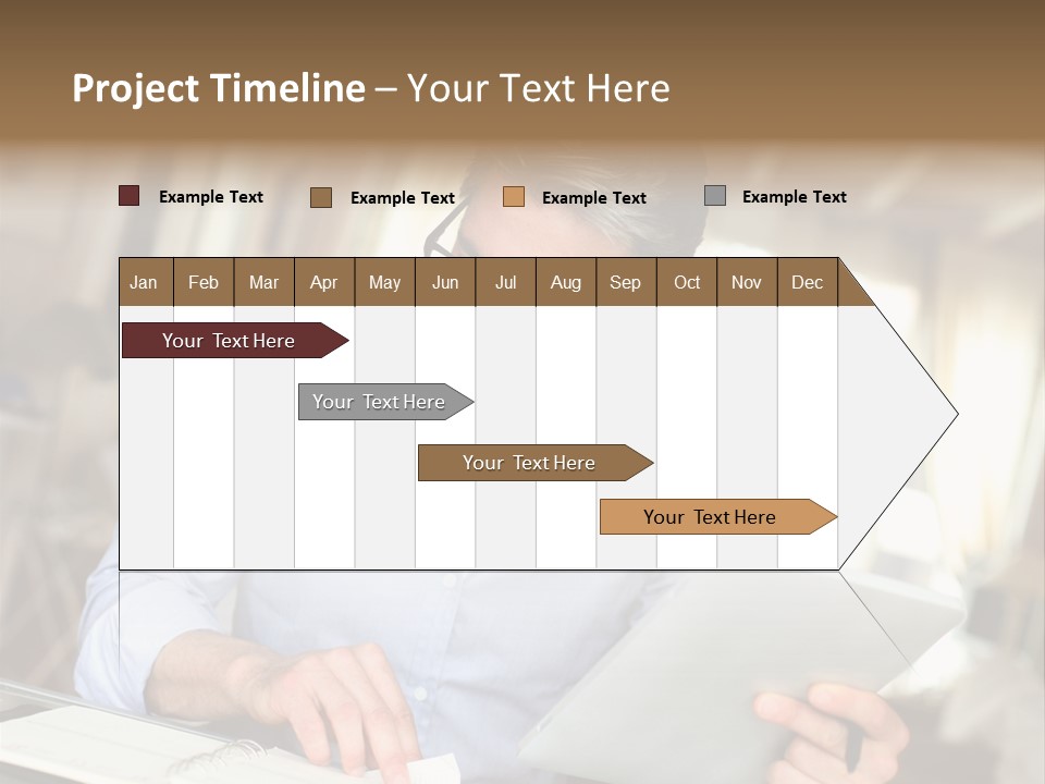 Blue Shirt Office Home Office PowerPoint Template
