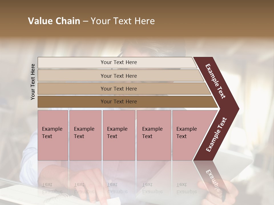 Blue Shirt Office Home Office PowerPoint Template