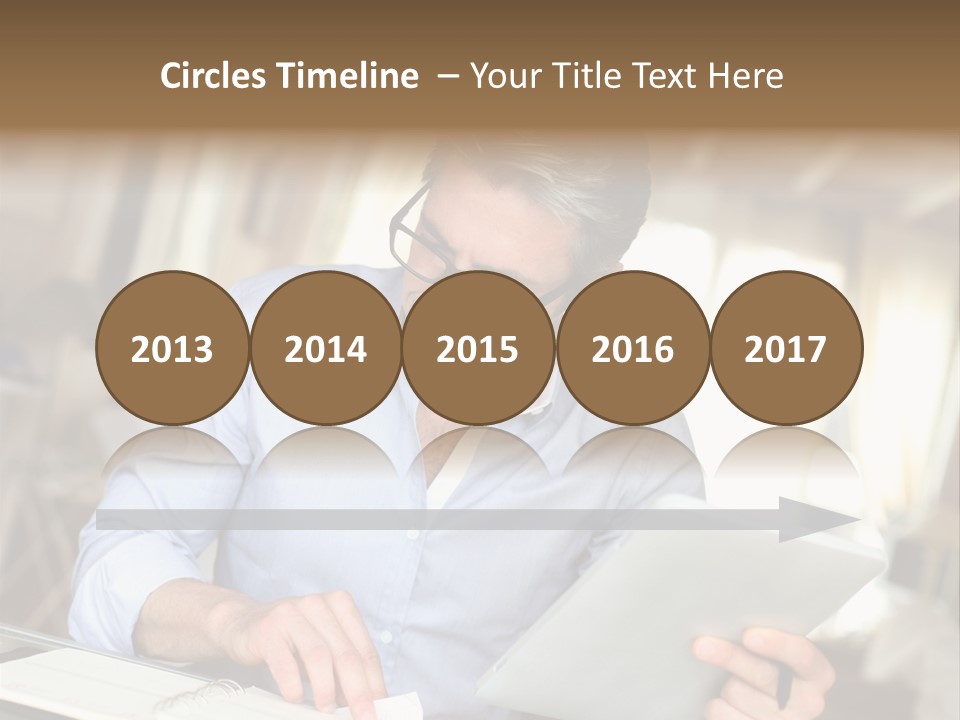 Blue Shirt Office Home Office PowerPoint Template