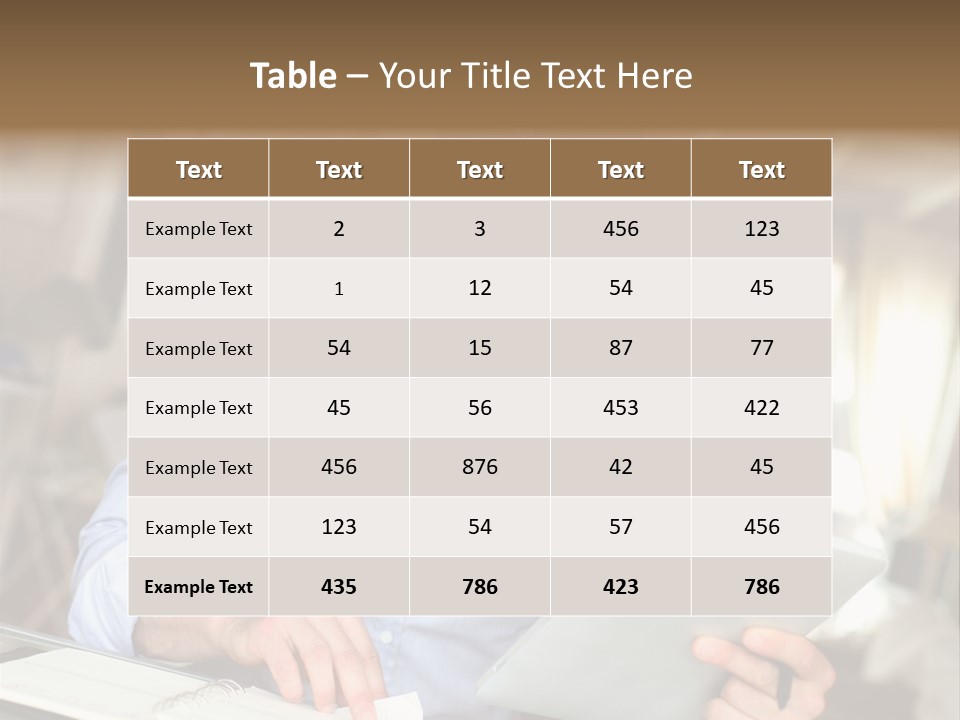 Blue Shirt Office Home Office PowerPoint Template