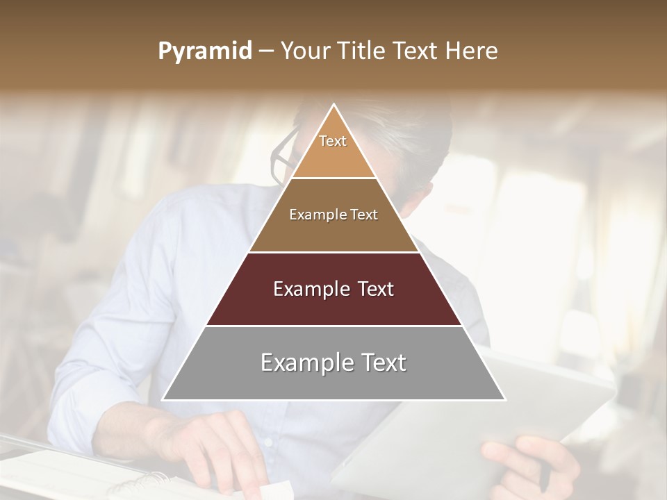 Blue Shirt Office Home Office PowerPoint Template