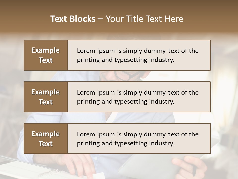 Blue Shirt Office Home Office PowerPoint Template