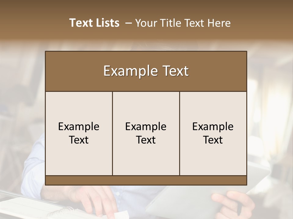 Blue Shirt Office Home Office PowerPoint Template