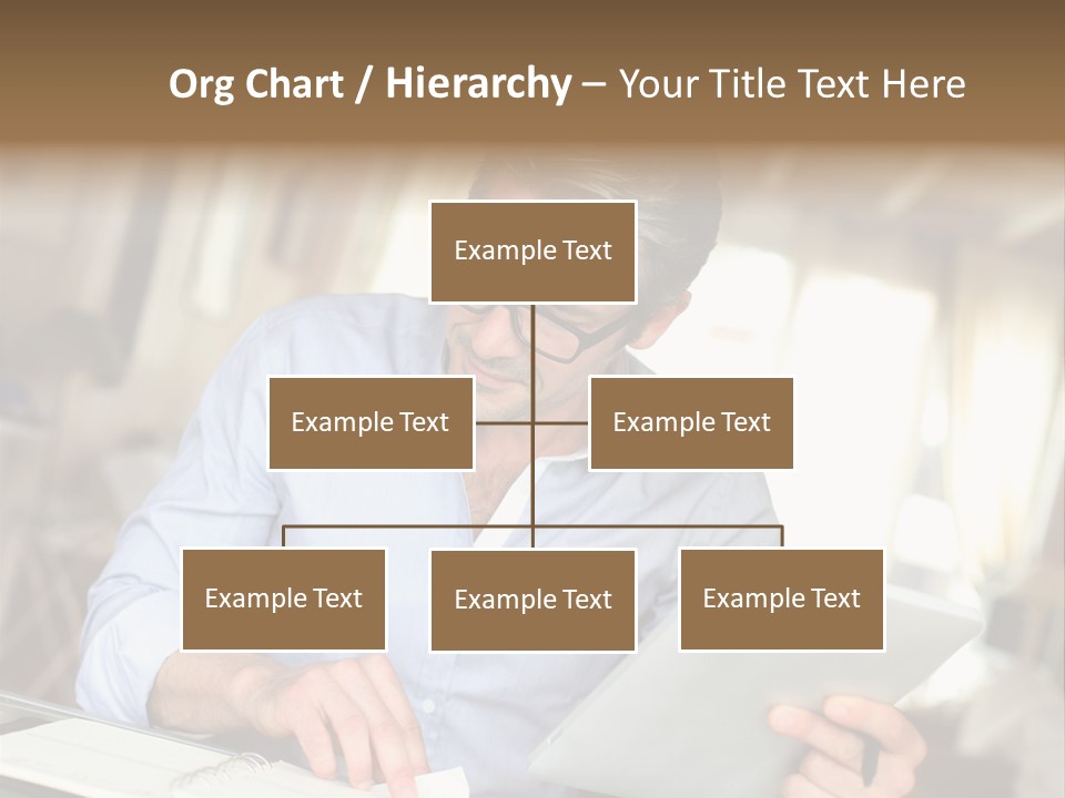 Blue Shirt Office Home Office PowerPoint Template