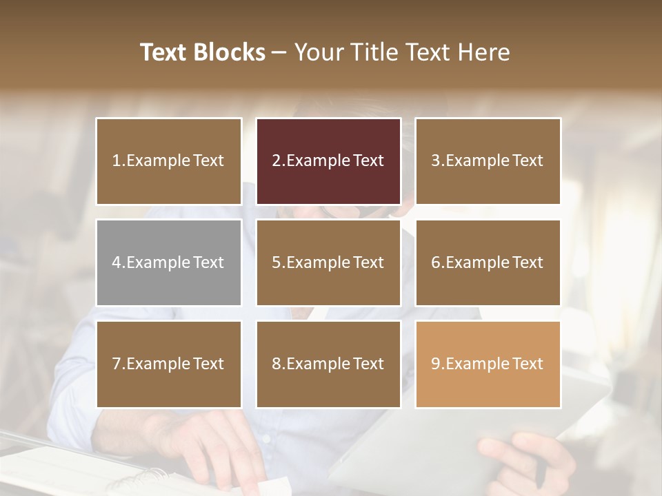 Blue Shirt Office Home Office PowerPoint Template