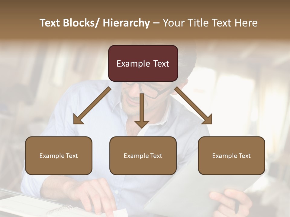 Blue Shirt Office Home Office PowerPoint Template