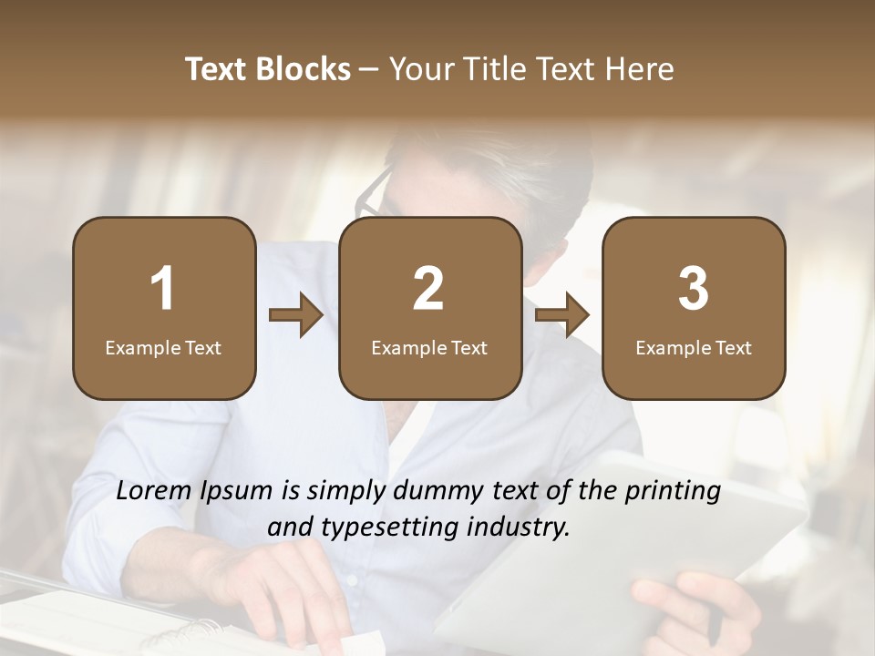 Blue Shirt Office Home Office PowerPoint Template