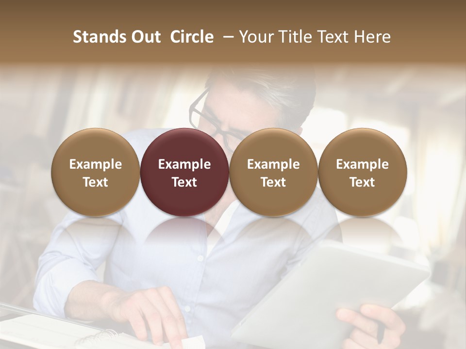 Blue Shirt Office Home Office PowerPoint Template