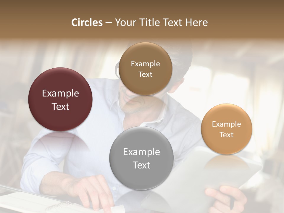 Blue Shirt Office Home Office PowerPoint Template