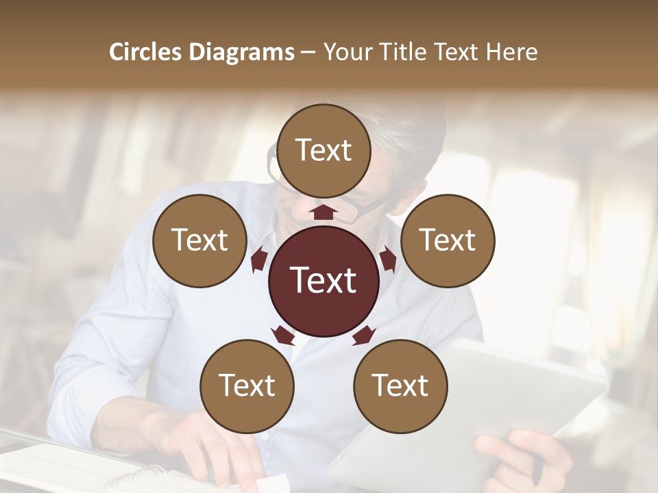 Blue Shirt Office Home Office PowerPoint Template